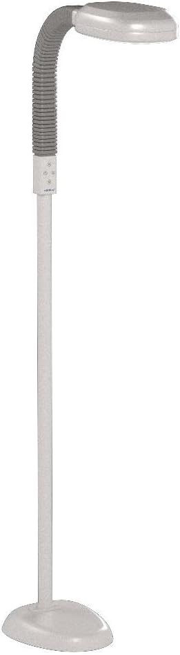 Verilux SmartLight Full Spectrum LED Modern Floor Lamp with Adjustable Brightness, Flexible Gooseneck and Easy Controls - Reduces Eye Strain and Fatigue - Ideal for Reading, Artists, Craft (White) - Image 4