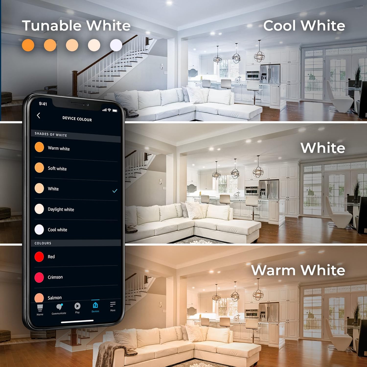 Globe Electric 50589 Color-Changing A19 LED Smart Light Bulb, 2.4 GHz Wi-Fi, 60W Equivalent 800LM, Works with Alexa Only, 1-Pack - Image 6